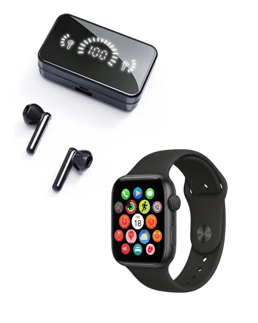Spor ve Günlük Kullanıma Uygun Akıllı Saat ve Bluetooth Kulaklık Seti Yüksek Performans - Lisinya