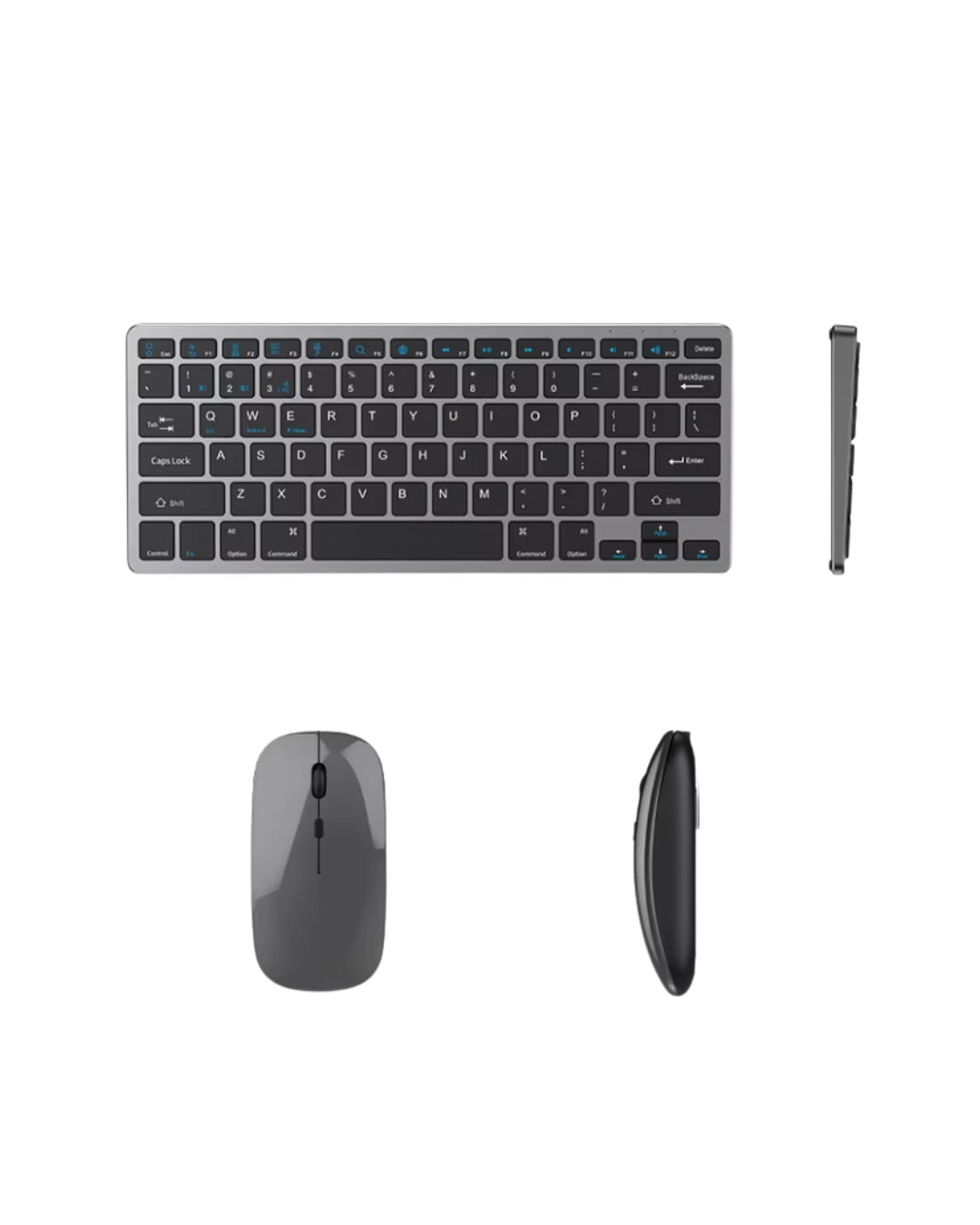Bluetooth ve 2.4G Destekli Kablosuz Klavye Mouse Seti Şarj Edilebilir - Lisinya