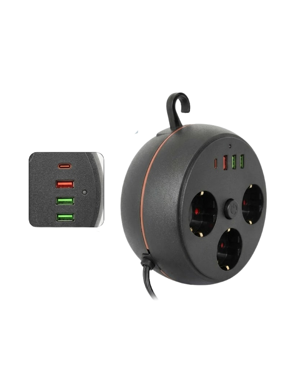 Akım Korumalı Çoklu Priz 3 Priz 3 USB 1 Type C 2 Metre Kablo Güvenli Şarj - Lisinya Akım Korumalı Çoklu Priz 3 Priz 3 USB 1 Type C 2 Metre Kablo Güvenli Şarj - Lisinya