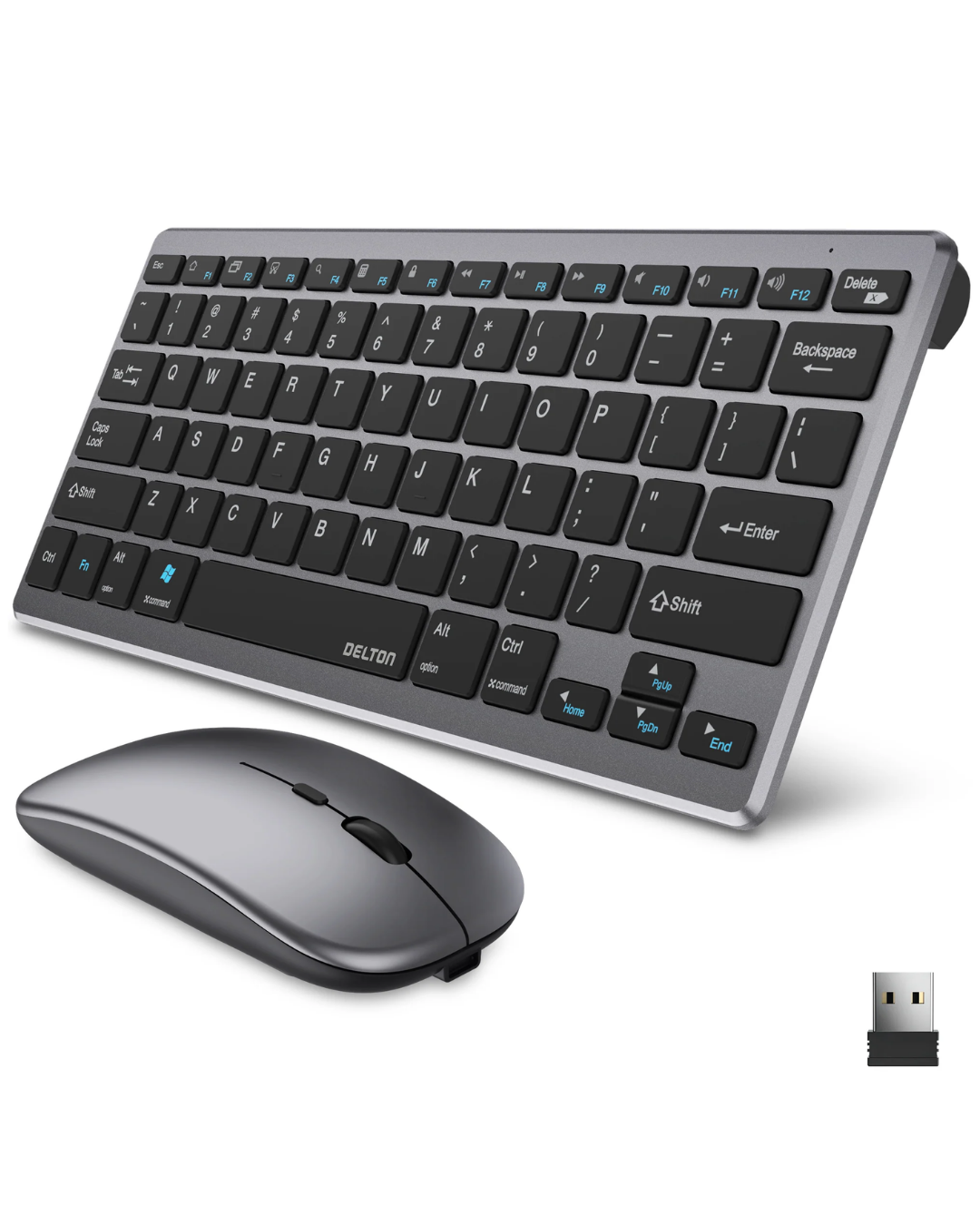 Bluetooth ve 2.4G Destekli Kablosuz Klavye Mouse Seti Şarj Edilebilir - Lisinya
