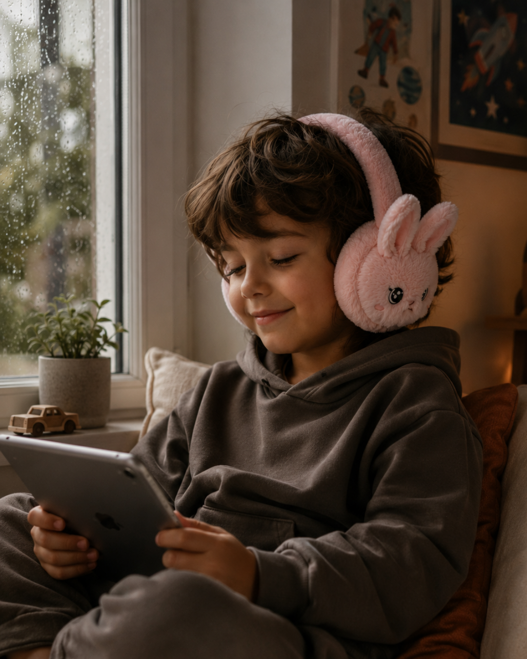 Bluetooth 5.3 Peluş Kulaklık Kablosuz Mikrofonlu TF Kart Girişli Model - Lisinya