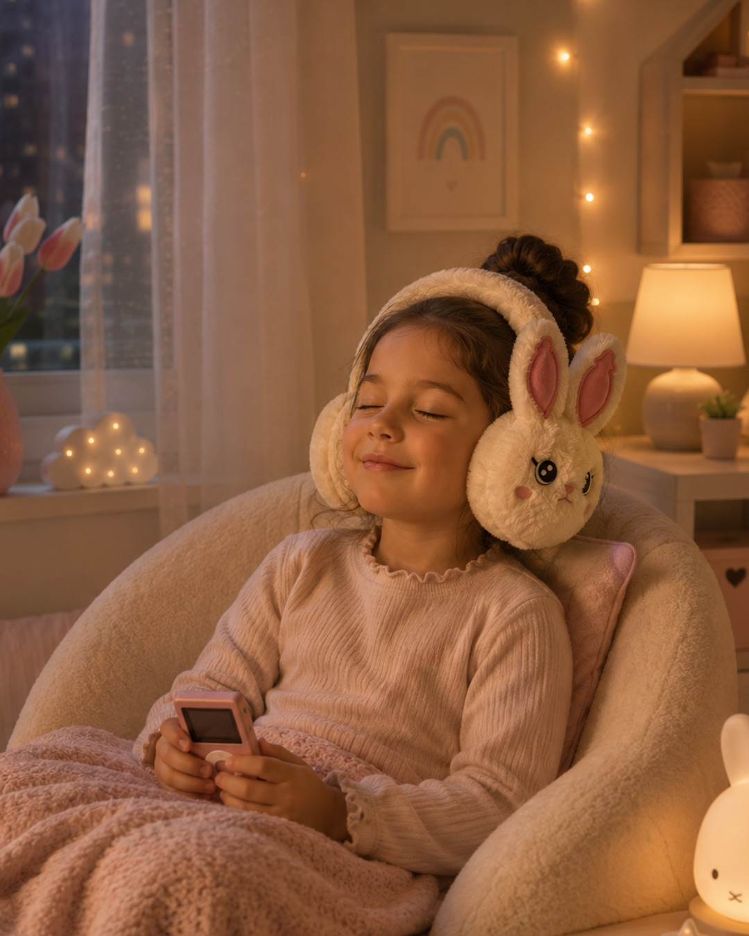 Peluş Bluetooth Kulaküstü Kulaklık Mikrofonlu Kablosuz Müzik Kulaklığı - Lisinya