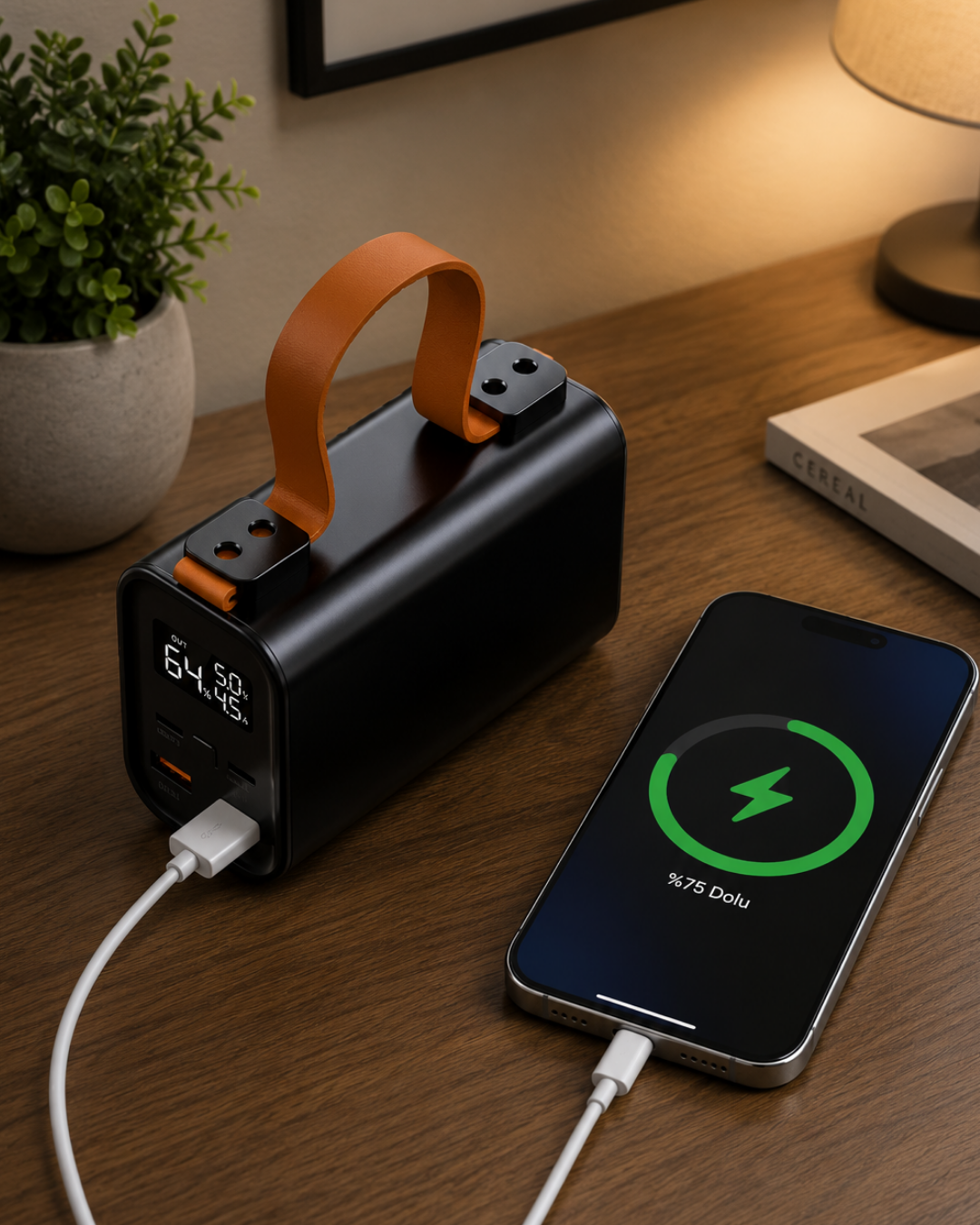 50000 mAh Powerbank Süper Hızlı Şarj LED Göstergeli Taşınabilir Şarj Cihazı - Lisinya