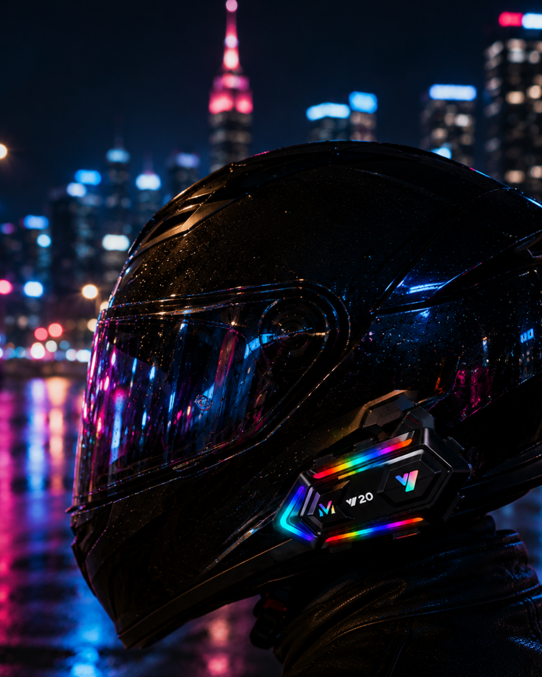 Bluetooth 5.3 Motosiklet Kask Intercom Gürültü Engelleyici Su Geçirmez Kulaklık - Lisinya