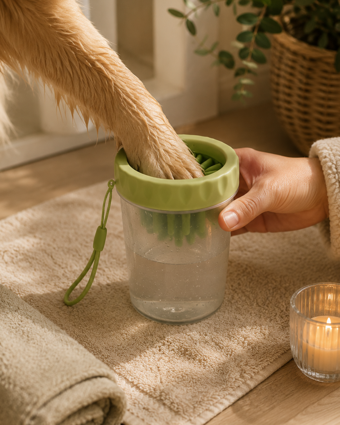 Silikon Fırçalı Köpek Pati Temizleme Kabı Orta ve Büyük Irklar İçin - Lisinya