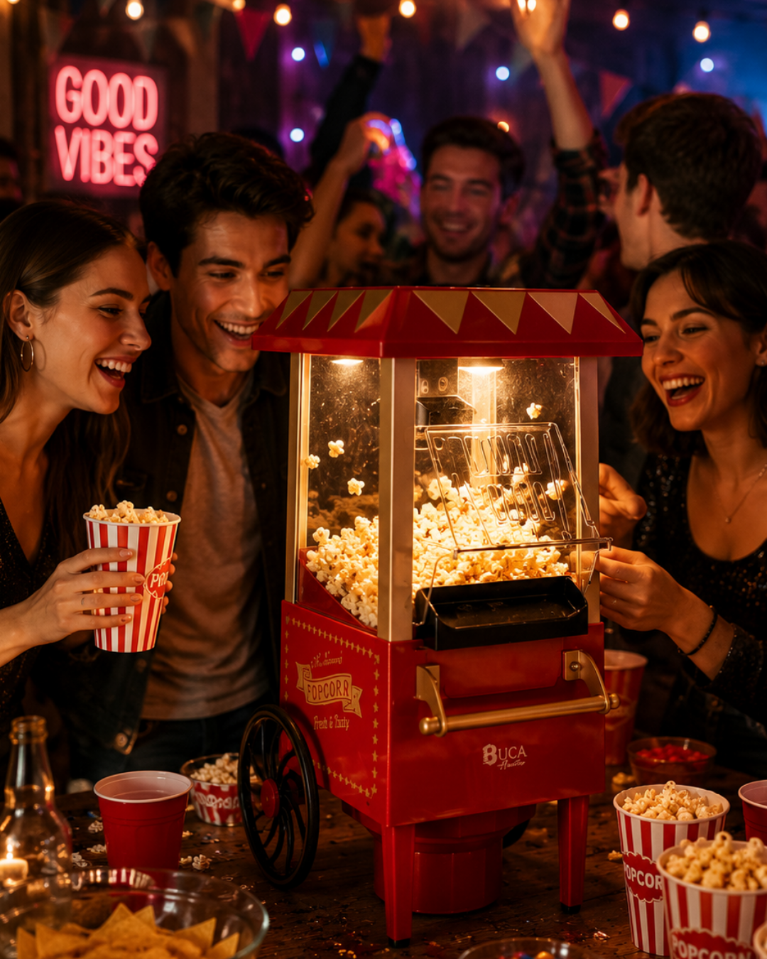 Yağsız Popcorn Makinesi Hızlı Sıcak Hava Mısır Patlatıcı Ev Tipi Kullanım - Lisinya