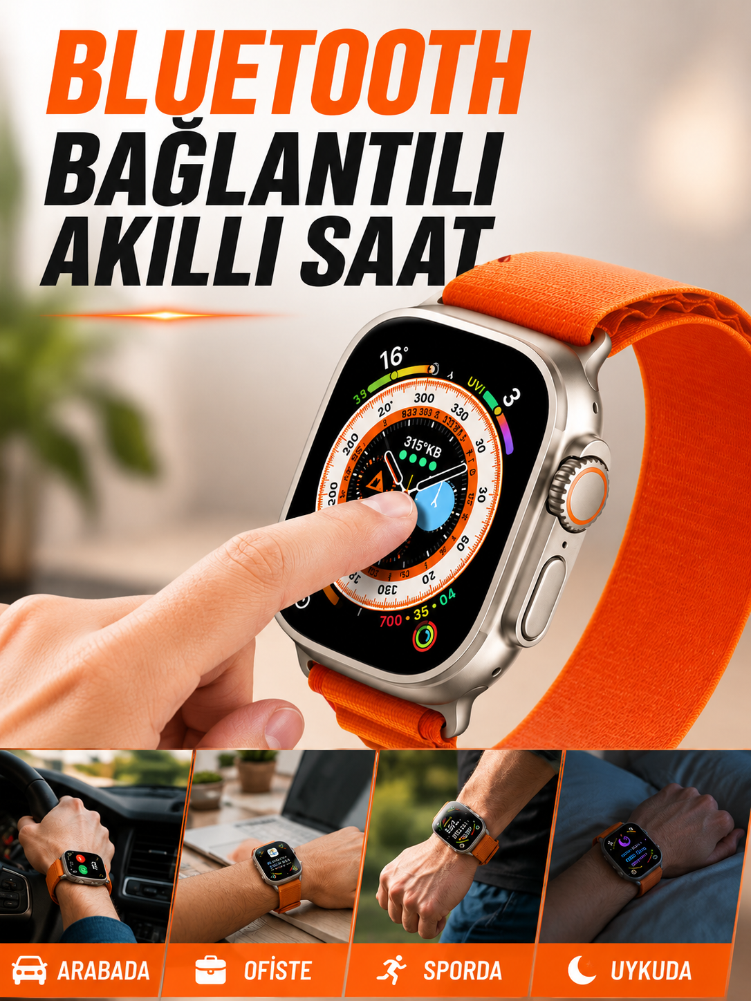 BLUETOOTH BAĞLANTILI AKILLI SAAT - Lisinya