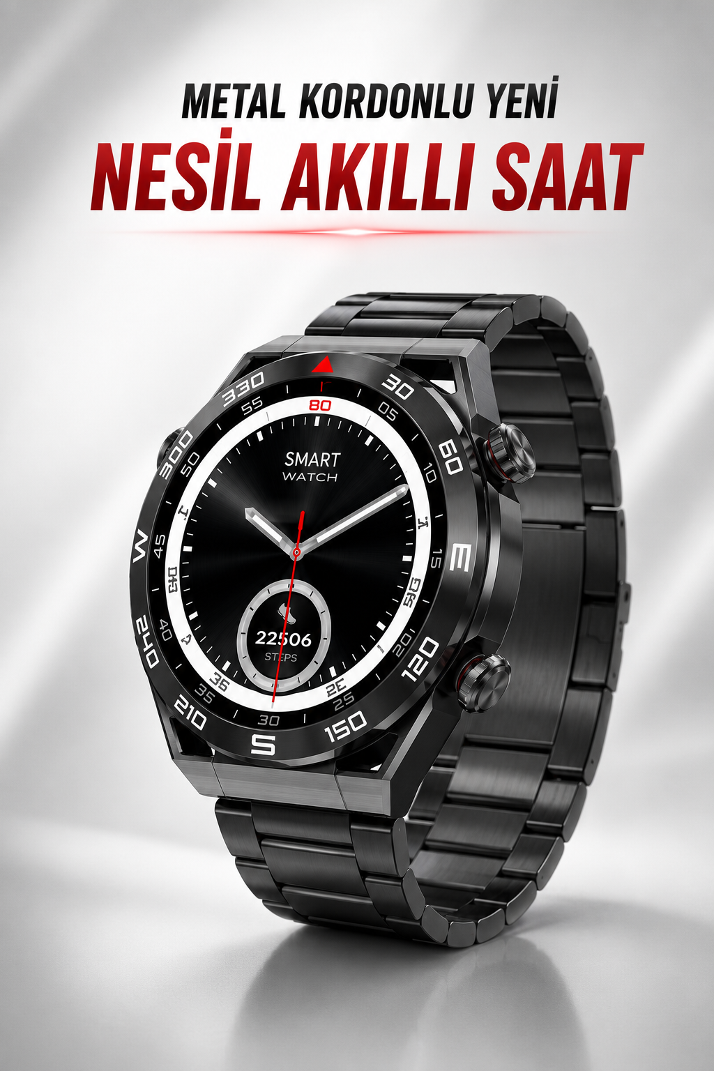 Akıllı Saat Yeni Nesil Bluetooth Bağlantılı Uyku ve Sağlık Takibi NFC ve GPS - Lisinya