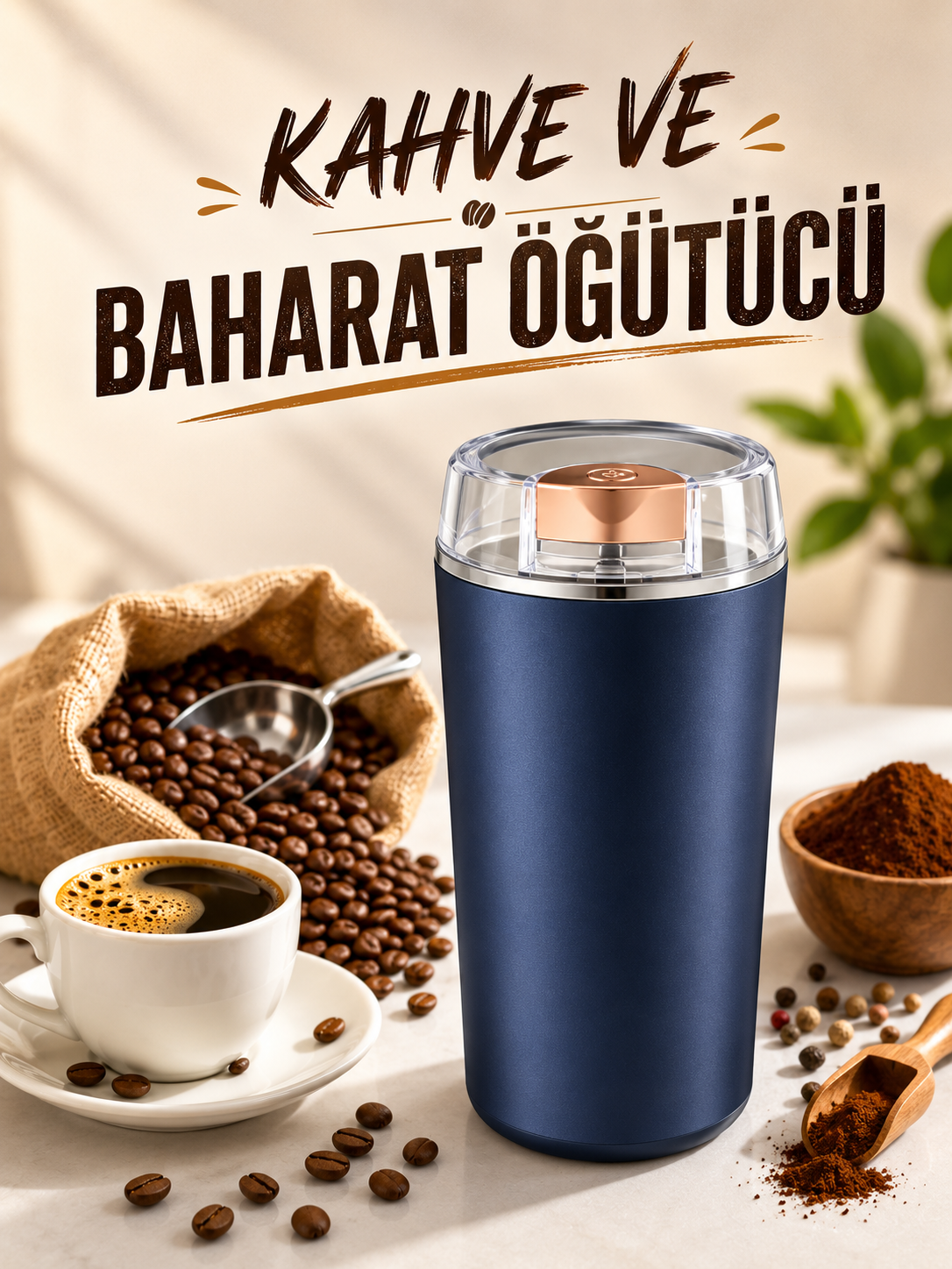Otomatik Kahve ve Baharat Öğütücü Kolay Ve Taşınabilir Paslanmaz Çelik - Lisinya Otomatik Kahve ve Baharat Öğütücü Kolay Ve Taşınabilir Paslanmaz Çelik - Lisinya