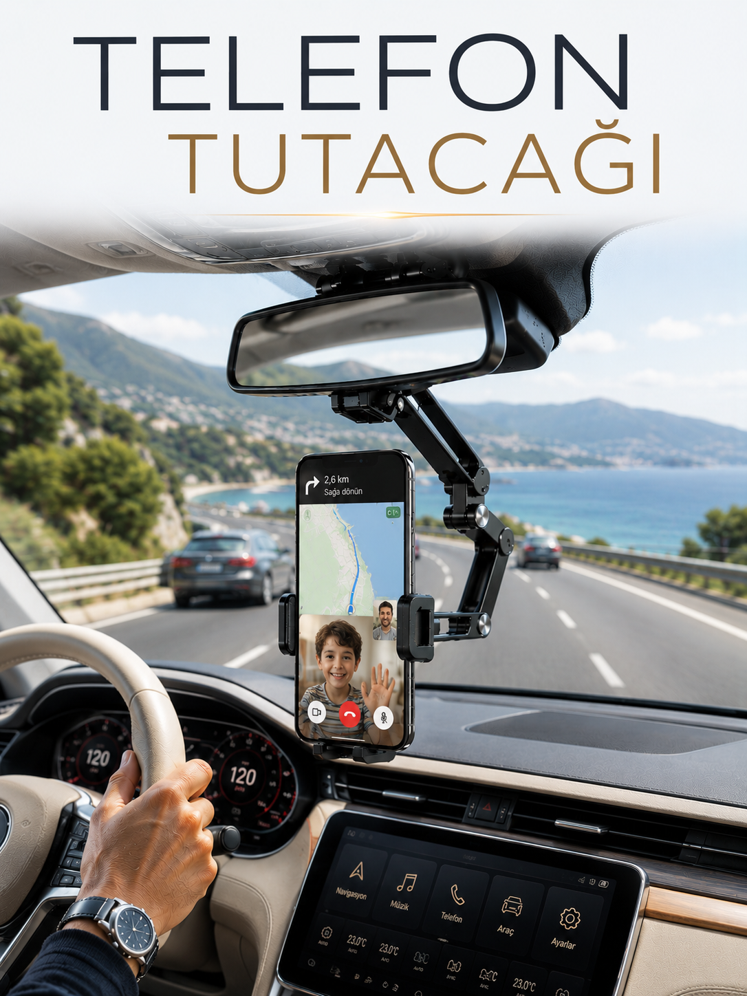 Katlanabilir Araç Telefon Tutucu Dikiz Aynasına Monte Telefon Standı - Lisinya Katlanabilir Araç Telefon Tutucu Dikiz Aynasına Monte Telefon Standı - Lisinya