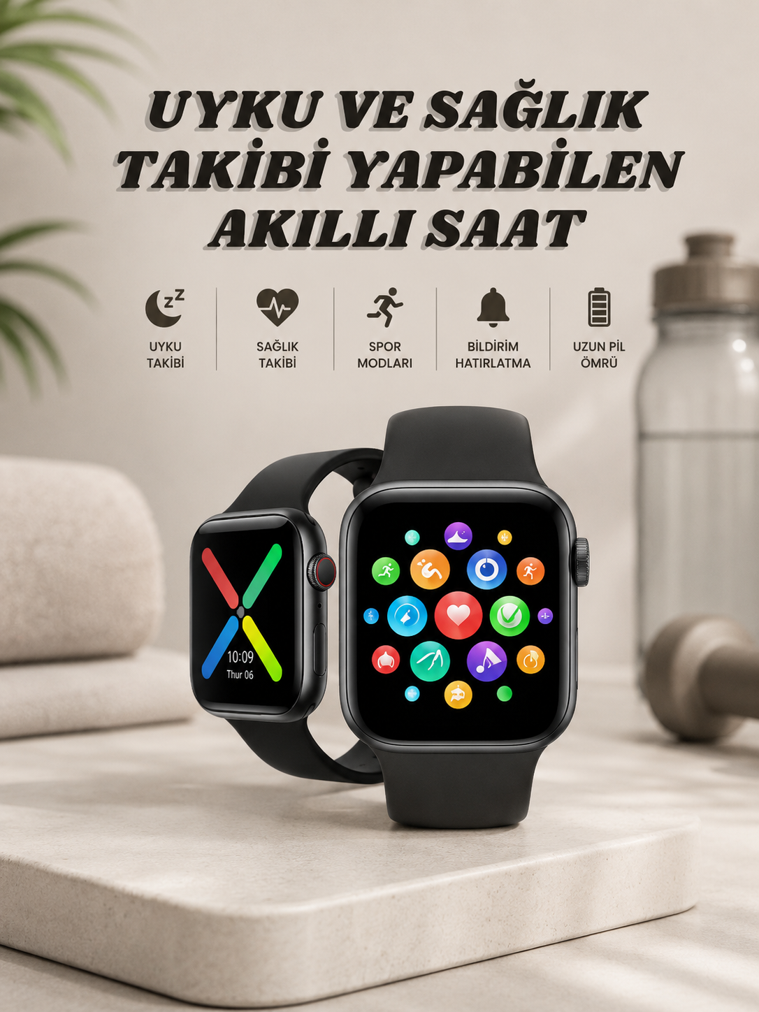 Akıllı Saat Wireless Şarj Yüksek Çözünürlüklü Müzik Dinleme Sesli Cevaplama - Lisinya