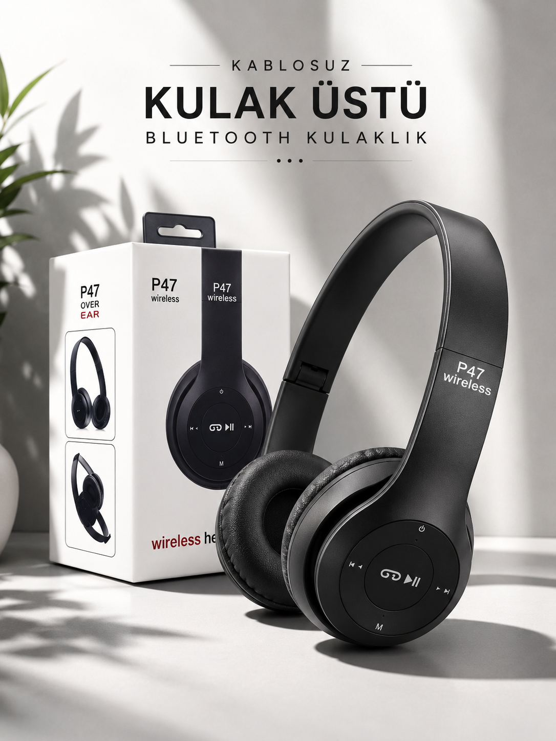 Kulak Üstü TF Kart ve AUX Destekli Ergonomik Bluetooth Kulaklık - Lisinya
