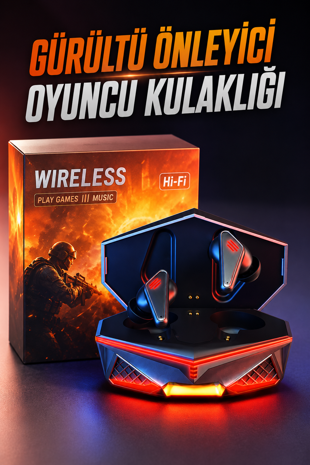 Oyuncu Kulaklığı Gamer Kulaklık Yüksek Ses Kaliteli Gürültü Önleyici Yeni Nesil - Lisinya