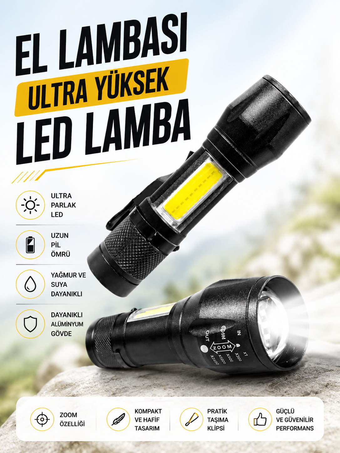 HS-41 EL LAMBASI Ultra Yüksek Led Lamba - Lisinya