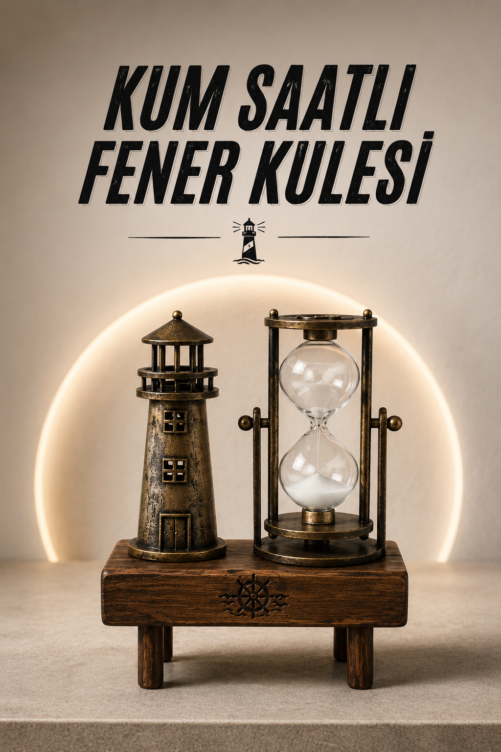 Eyfel Kulesi ve Deniz Feneri Dekoratif Masa Biblosu Hediyelik - Lisinya