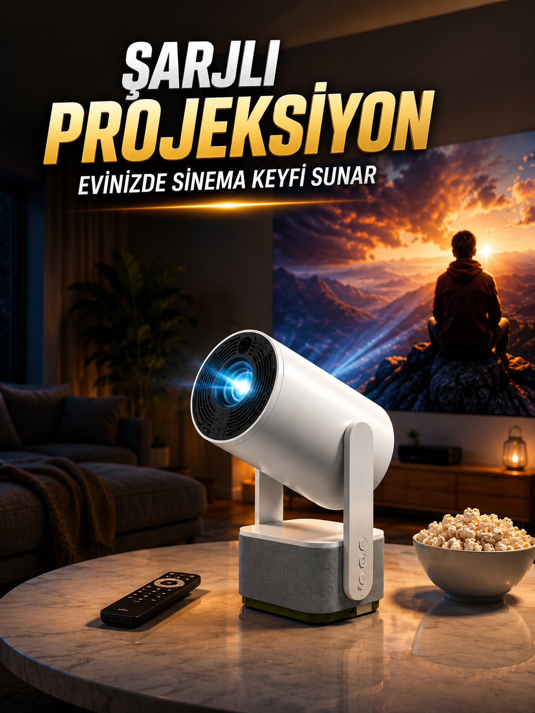 ŞARJLI PROJEKSİYON EVİNİZDE SİNEMA KEYFİ SUNAR - Lisinya ŞARJLI PROJEKSİYON EVİNİZDE SİNEMA KEYFİ SUNAR - Lisinya