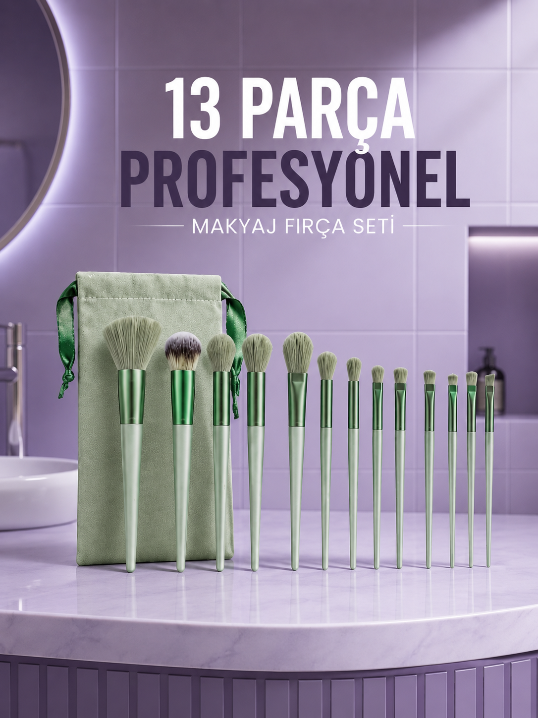 Profesyonel Makyaj Fırça Seti Yumuşak Kıllı Taşınabilir Çantalı - Lisinya Profesyonel Makyaj Fırça Seti Yumuşak Kıllı Taşınabilir Çantalı - Lisinya