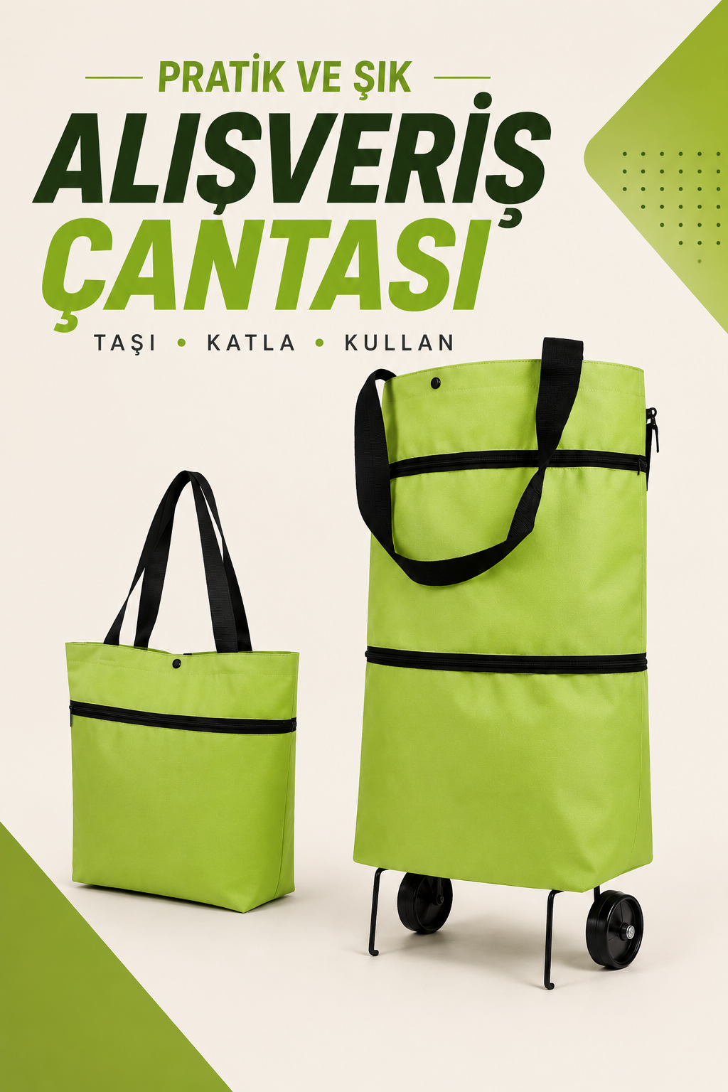 KATLANABİLİR ALIŞVERİŞ ÇANTASI - Lisinya