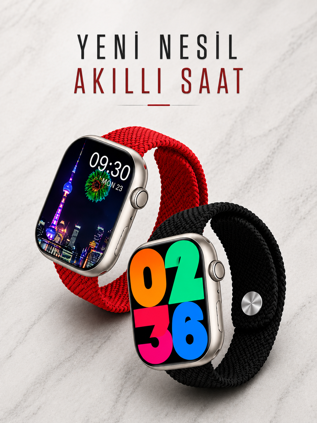 Akıllı Saat Tema Değiştirme Uyku ve Sağlık Takibi Bluetooth Bağlantılı - Lisinya