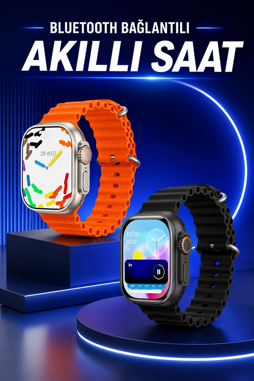 Akıllı Saat Arama Cevaplayan Bildirim Görme Yeni Nesil Bluetooth Bağlantılı - Lisinya