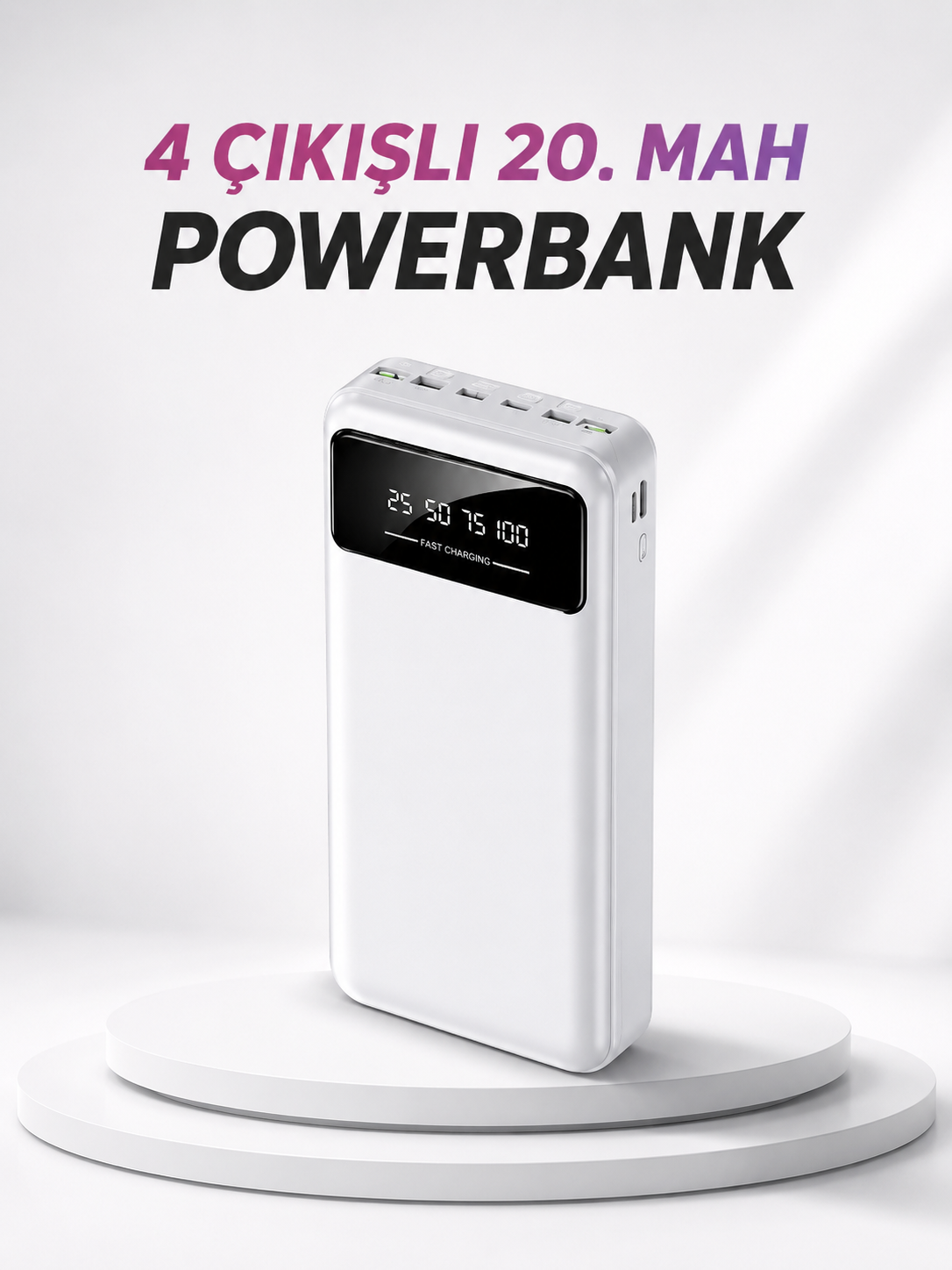 4 Çıkışlı 20.000 MAH Powerbank Taşınabilir Çoklu Giriş - Lisinya 4 Çıkışlı 20.000 MAH Powerbank Taşınabilir Çoklu Giriş - Lisinya