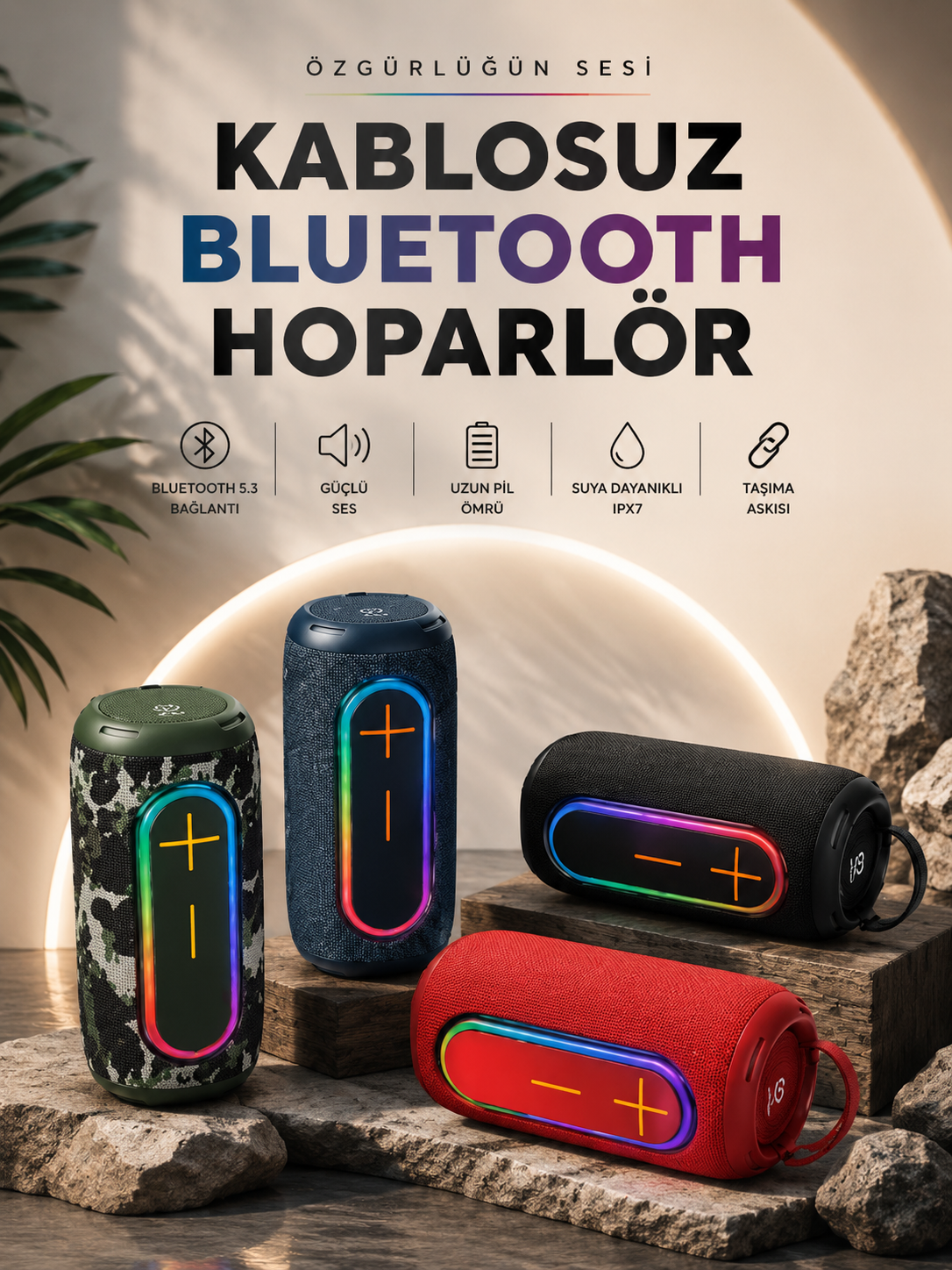 Kablosuz Bluetooth Hoparlör Taşınabilir - Lisinya Kablosuz Bluetooth Hoparlör Taşınabilir - Lisinya