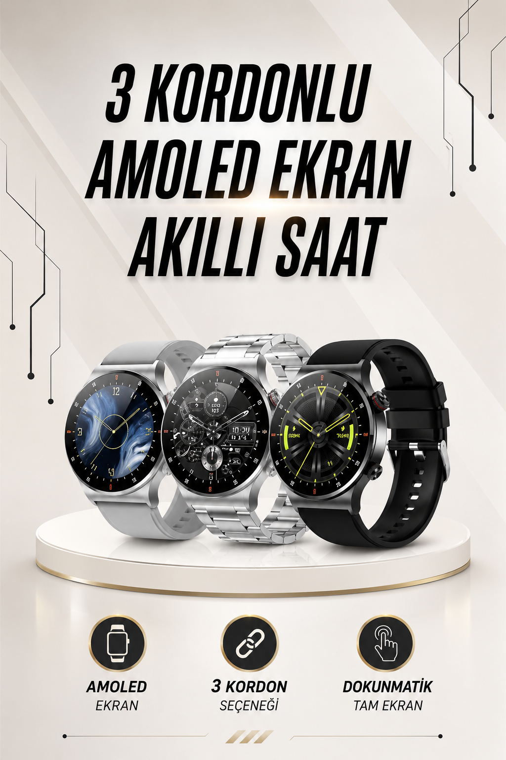 Akıllı Saat Arama Cevaplama Müzik Dinleme GPS Takibi - Lisinya