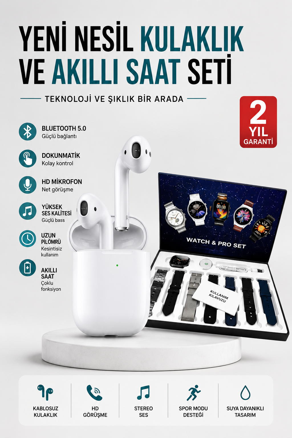 2025 Model Akıllı Saat ve 2.Nesil TWS Bluetooth Kulaklık Yüksek Ses Kaliteli - Lisinya 2025 Model Akıllı Saat ve 2.Nesil TWS Bluetooth Kulaklık Yüksek Ses Kaliteli - Lisinya