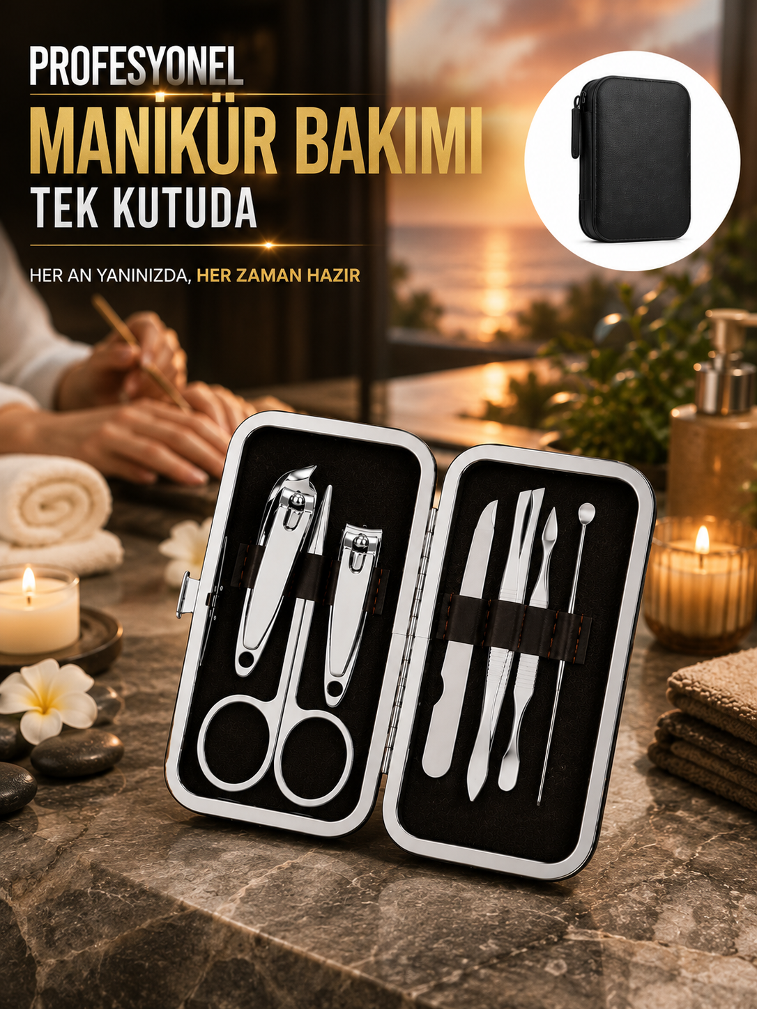 Evde Profesyonel Tırnak Bakımı İçin 7 Parça Premium Bakım Seti - Lisinya Evde Profesyonel Tırnak Bakımı İçin 7 Parça Premium Bakım Seti - Lisinya