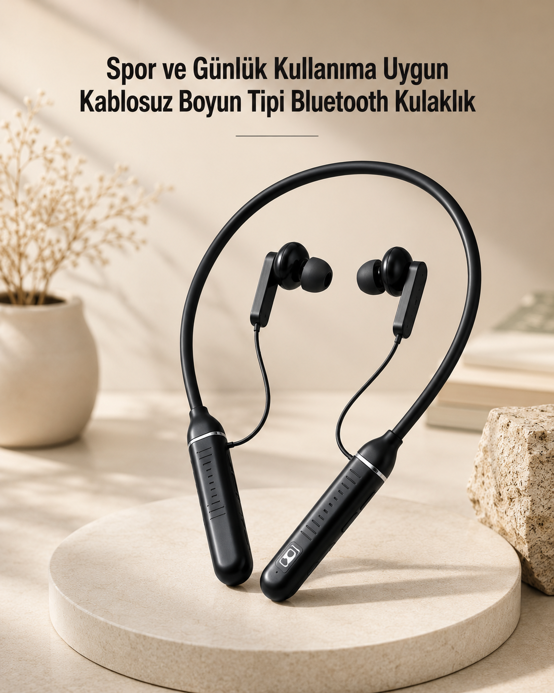 Kablosuz Boyun Tipi Bluetooth Kulaklık Mikrofonlu Spor ve Günlük Kullanıma Uygun - Lisinya Kablosuz Boyun Tipi Bluetooth Kulaklık Mikrofonlu Spor ve Günlük Kullanıma Uygun - Lisinya