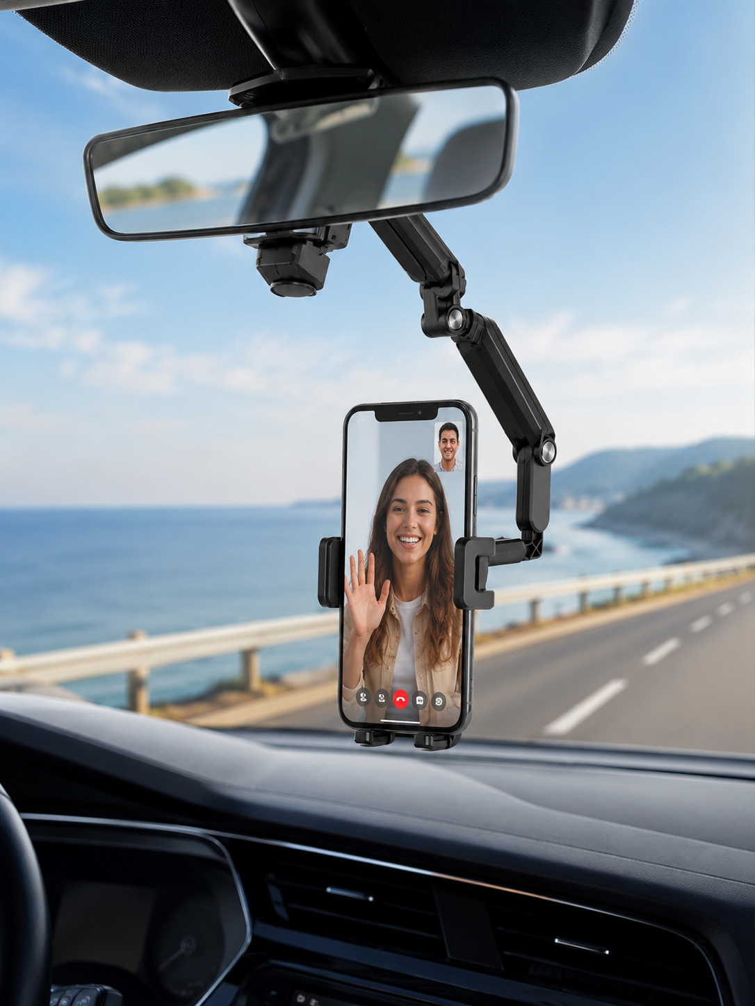 Katlanabilir Araç Telefon Tutucu Dikiz Aynasına Monte Telefon Standı - Lisinya Katlanabilir Araç Telefon Tutucu Dikiz Aynasına Monte Telefon Standı - Lisinya