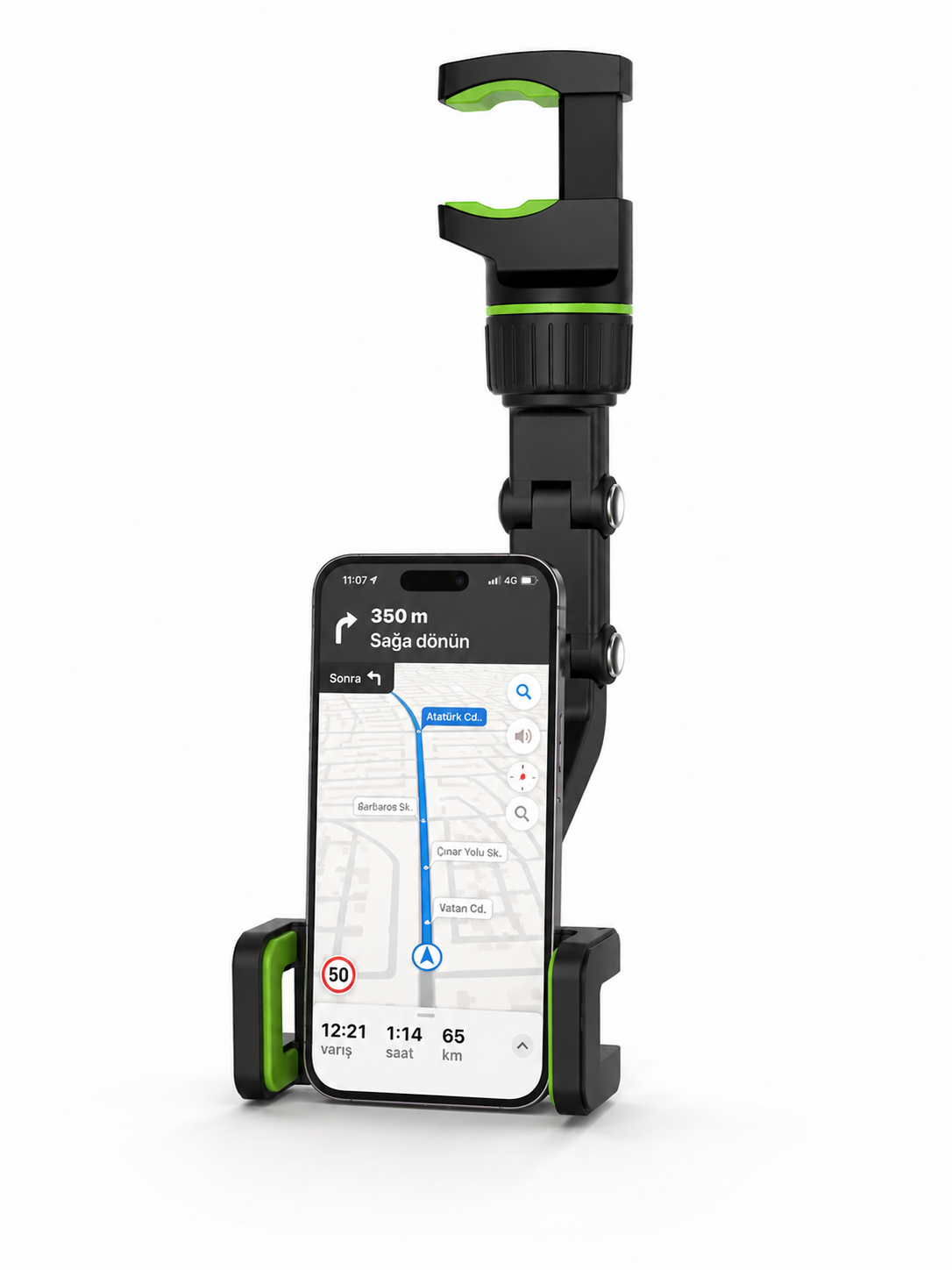 Araç İçi Dikiz Aynası Telefon Tutucu 360° Dönebilen Katlanabilir - Lisinya Araç İçi Dikiz Aynası Telefon Tutucu 360° Dönebilen Katlanabilir - Lisinya
