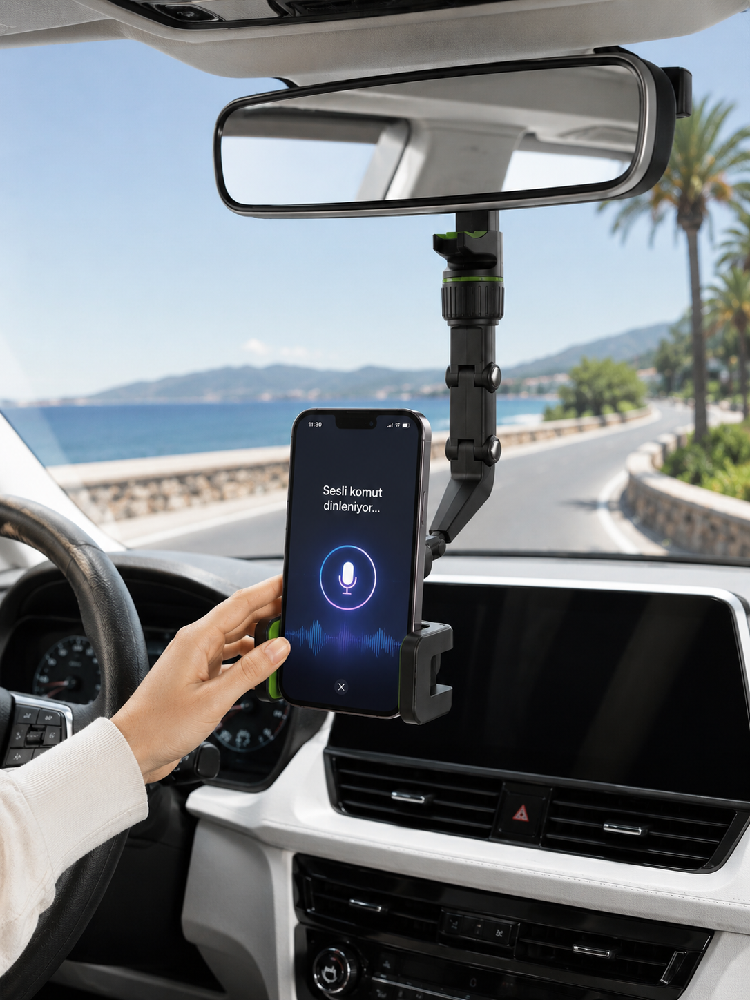 Araç İçi Dikiz Aynası Telefon Tutucu 360° Dönebilen Katlanabilir - Lisinya Araç İçi Dikiz Aynası Telefon Tutucu 360° Dönebilen Katlanabilir - Lisinya