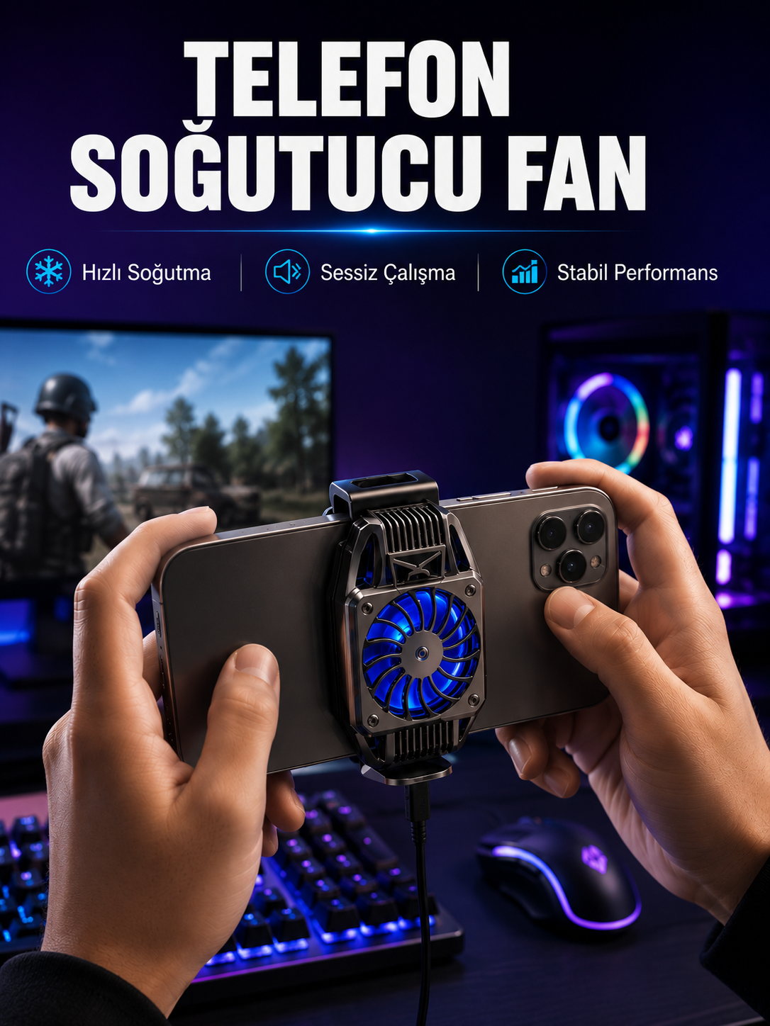 Mobil Telefon Soğutucu Fan Yüksek Soğutma Performansı - Lisinya