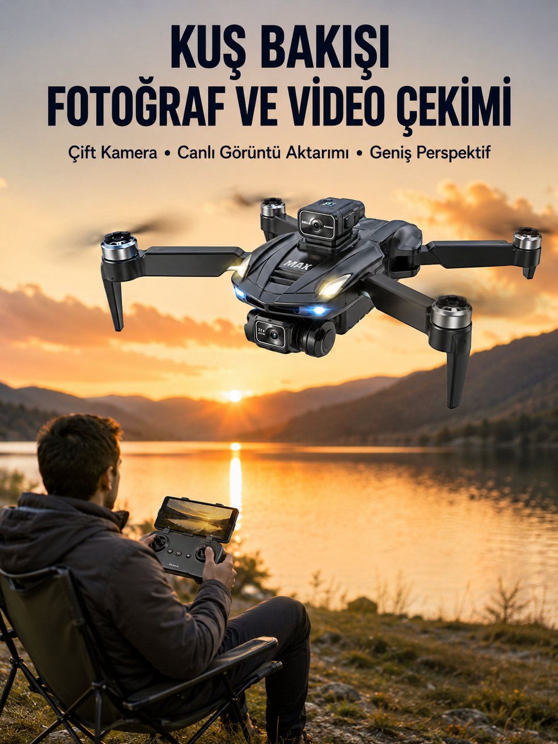 Ekranlı Kumandalı Katlanabilir Kamera Drone Hobi ve Günlük Kullanım - Lisinya Ekranlı Kumandalı Katlanabilir Kamera Drone Hobi ve Günlük Kullanım - Lisinya