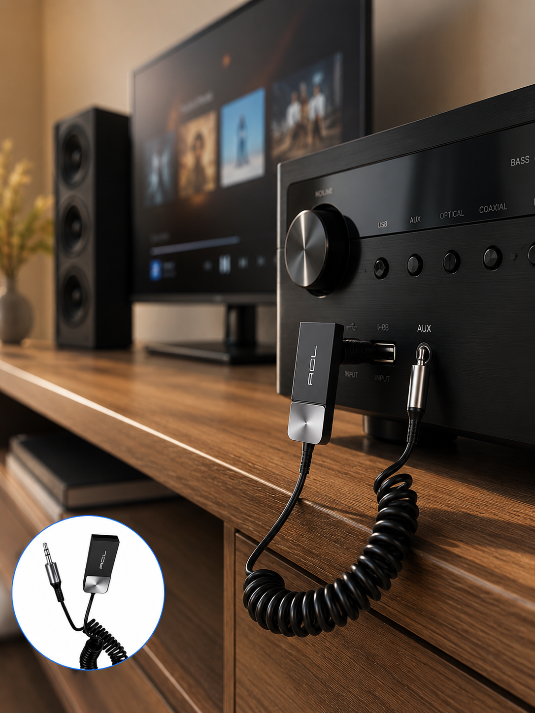 USB AUX Bluetooth Adaptörü Kablosuz Ses Aktarım Cihazı - Lisinya USB AUX Bluetooth Adaptörü Kablosuz Ses Aktarım Cihazı - Lisinya