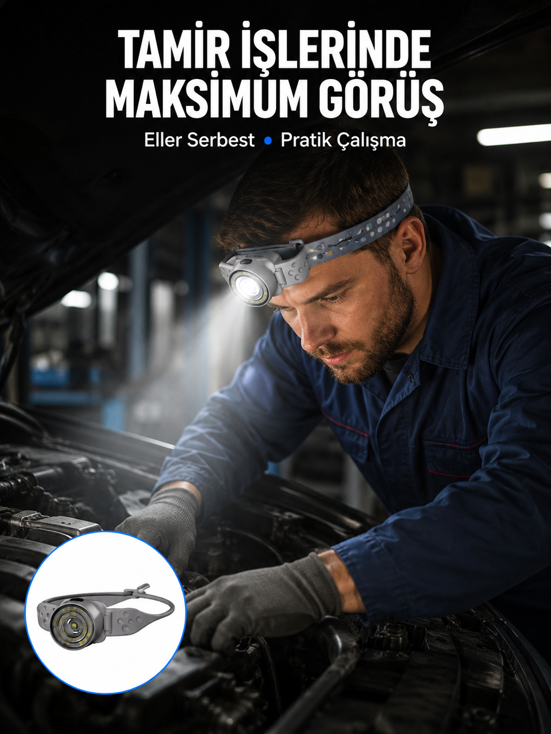 LED Kafa Feneri Eller Serbest Kullanım İçin Güçlü Işık Kaynağı - Lisinya LED Kafa Feneri Eller Serbest Kullanım İçin Güçlü Işık Kaynağı - Lisinya