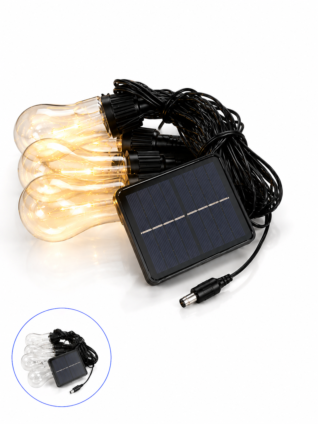 Solar LED Ampul Işık Dış Mekan Bahçe Pergola Balkon Dekoratif Aydınlatma - Lisinya Solar LED Ampul Işık Dış Mekan Bahçe Pergola Balkon Dekoratif Aydınlatma - Lisinya