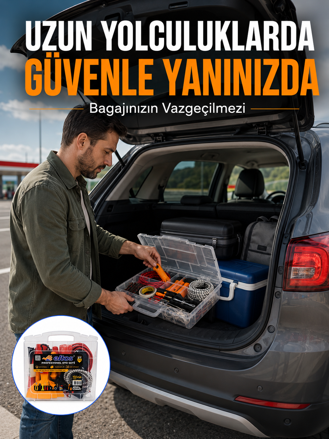 Profesyonel Araç İçi Acil Durum Seti 27 Parça Çok Amaçlı Oto Yardım Çantası - Lisinya