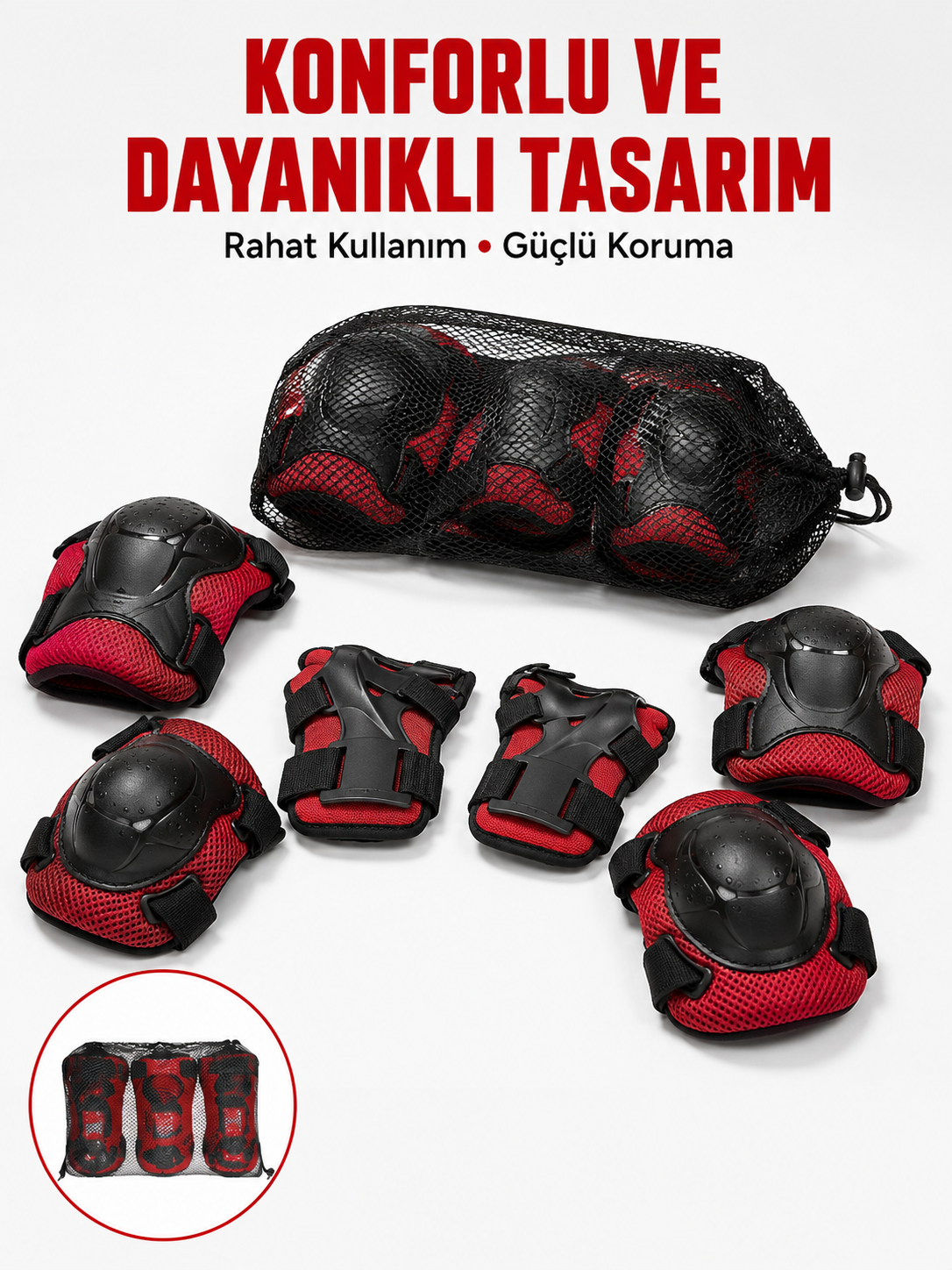 Kaykay Paten Scooter Bisiklet Koruyucu Ekipman Seti Darbe Emici Koruma - Lisinya