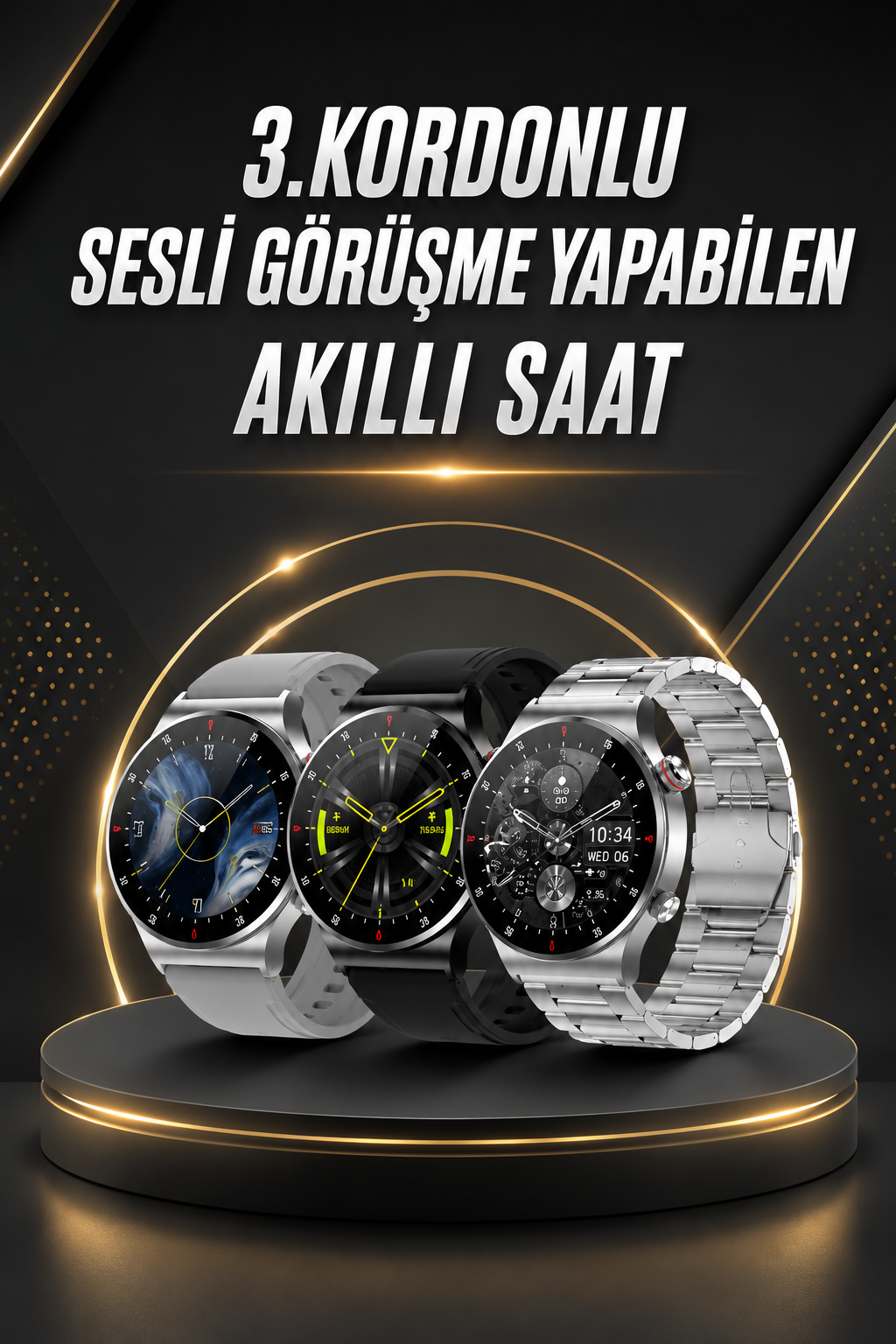 Akıllı Saat Uyku ve Sağlık Takibi NFC Uyumlu Bluetoooth Bağlantılı Android İOS Uyumlu - Lisinya