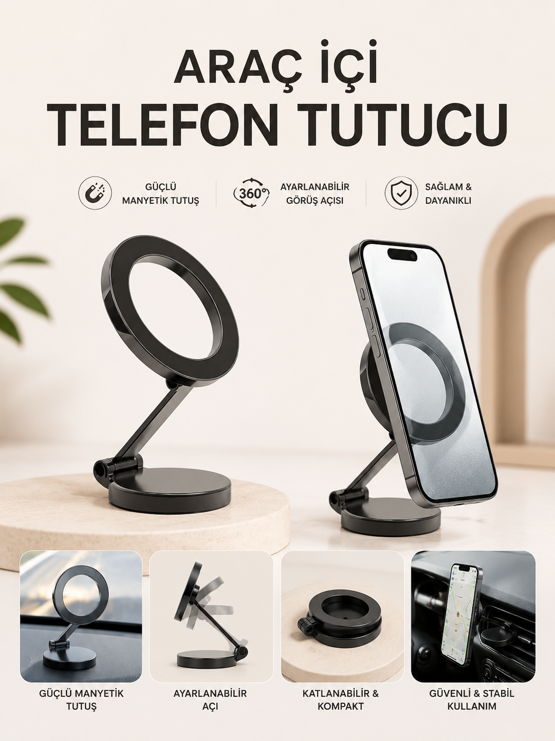 Araç İçi Telefon Tutucu - Lisinya