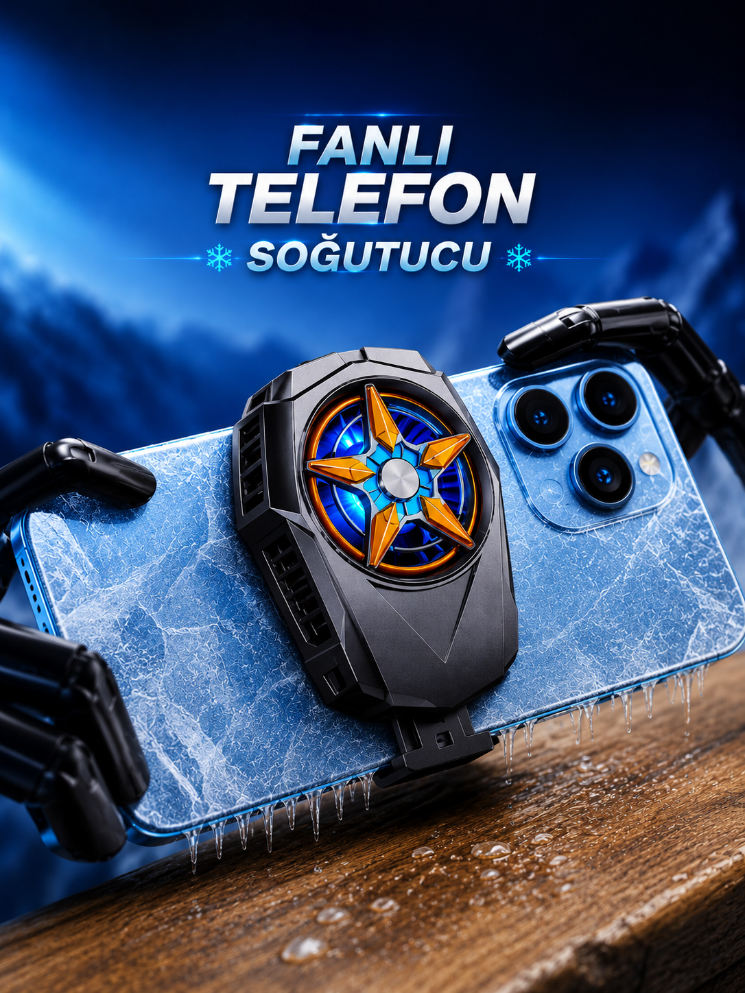 Fanlı Radyatör Soğutucu Telefon Soğutucu Tüm Telefonlara Uyumlu - Lisinya Fanlı Radyatör Soğutucu Telefon Soğutucu Tüm Telefonlara Uyumlu - Lisinya