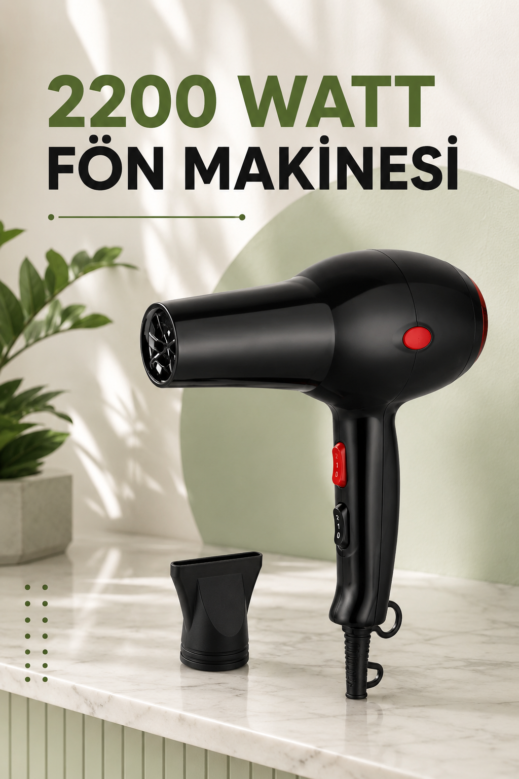 Soğuk ve Sıcak Üfleme Özellikli AC Motorlu Saç Kurutma Makinesi - Lisinya