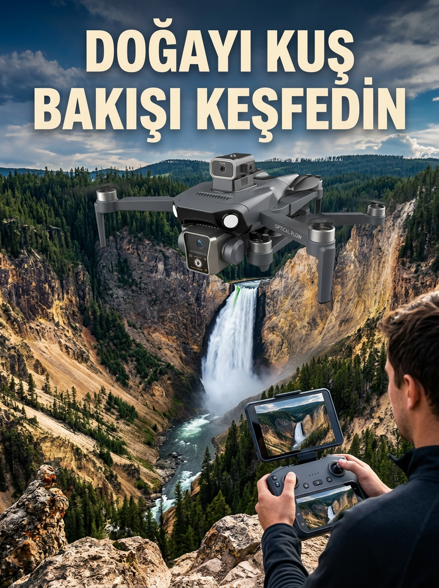 GPS Konumlandırmalı Çift Kameralı Drone Canlı Görüntü Aktarımlı - Lisinya GPS Konumlandırmalı Çift Kameralı Drone Canlı Görüntü Aktarımlı - Lisinya