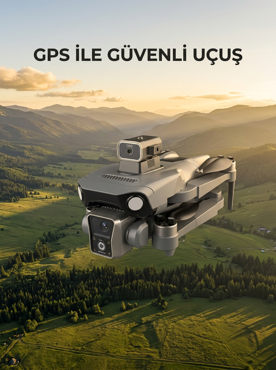 Ekranlı Kumandalı GPS Drone Çift Kameralı Katlanabilir Hava Aracı - Lisinya Ekranlı Kumandalı GPS Drone Çift Kameralı Katlanabilir Hava Aracı - Lisinya