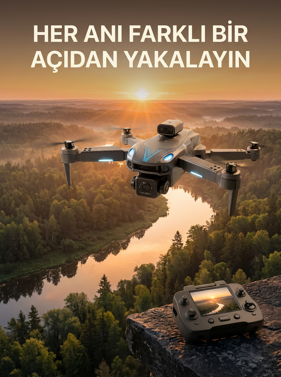 Ekranlı Kumandalı Çift Kameralı Drone ile Havadan Çekim - Lisinya Ekranlı Kumandalı Çift Kameralı Drone ile Havadan Çekim - Lisinya