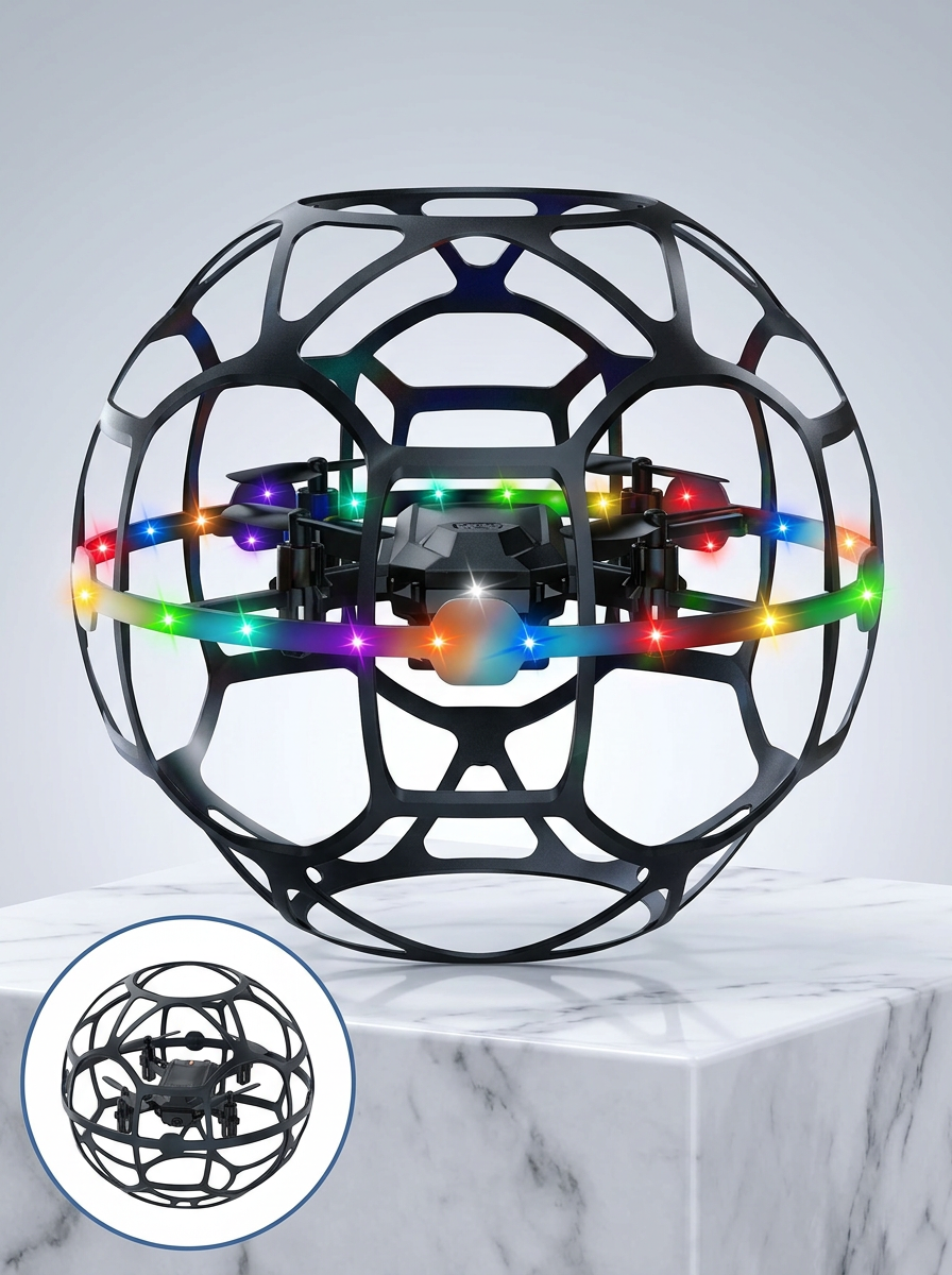 El Sensörlü Uçan Top Drone Çocuklar İçin LED Işıklı Eğlence Oyuncağı - Lisinya El Sensörlü Uçan Top Drone Çocuklar İçin LED Işıklı Eğlence Oyuncağı - Lisinya