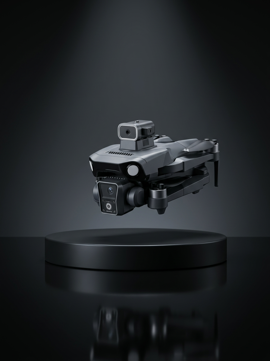 Ekranlı Kumandalı GPS Drone Çift Kameralı Katlanabilir Hava Aracı - Lisinya
