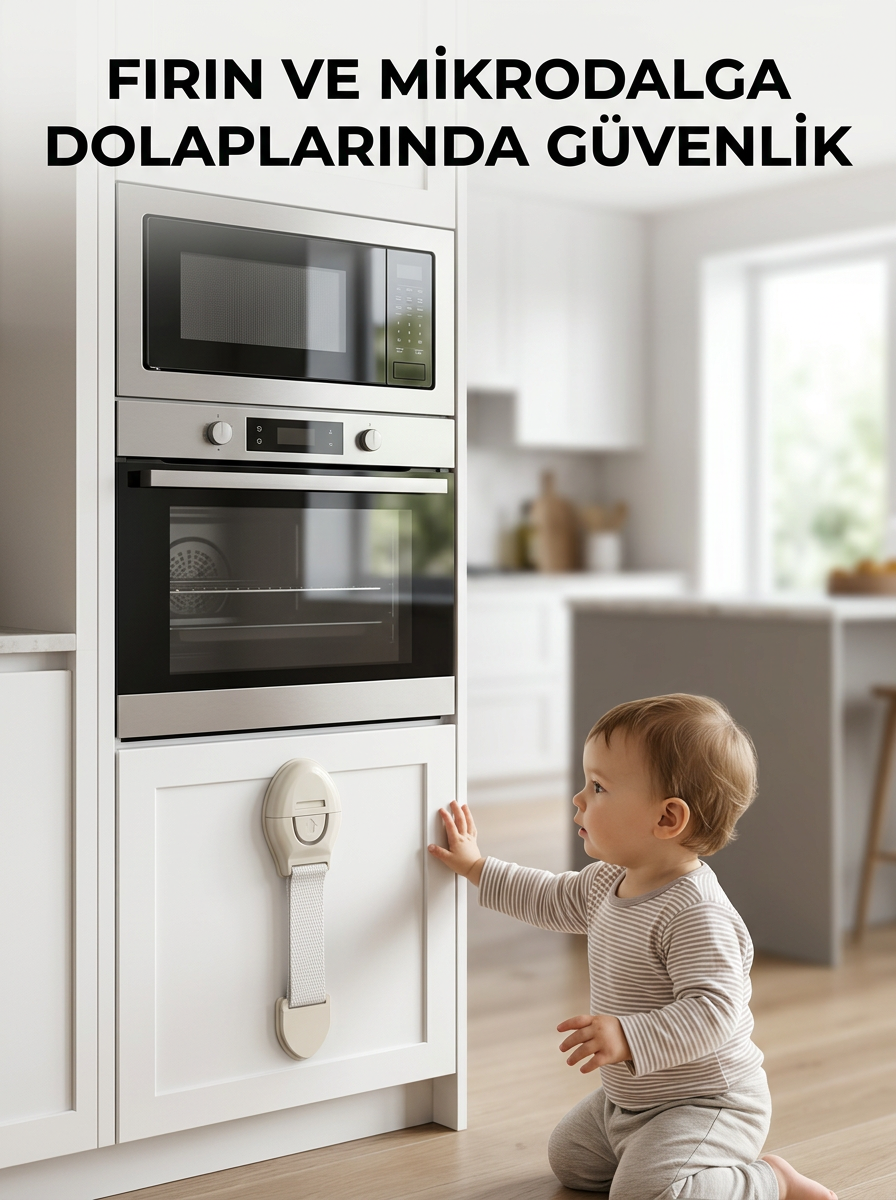 Bebek Güvenlik Dolap Kilidi Çok Amaçlı Çocuk Emniyet Kilit Sistemi - Lisinya